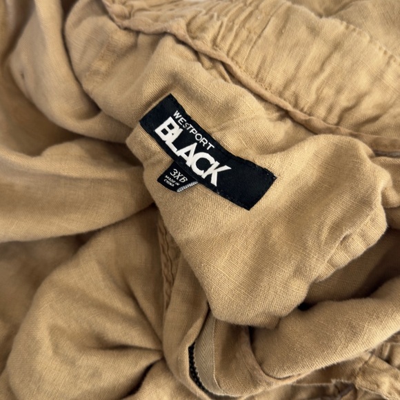 Westport Black Southport Linen drawcord pants 100% Linen - Picture 6 of 6